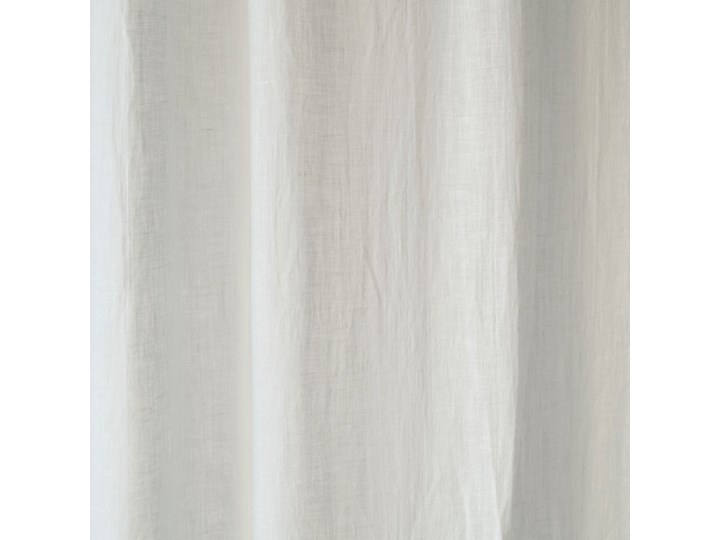 Biała lekka lniana zasłona z przeszyciem tunelowym Linen Tales Daytime, 250 x 130 cm Len Kolor Biały