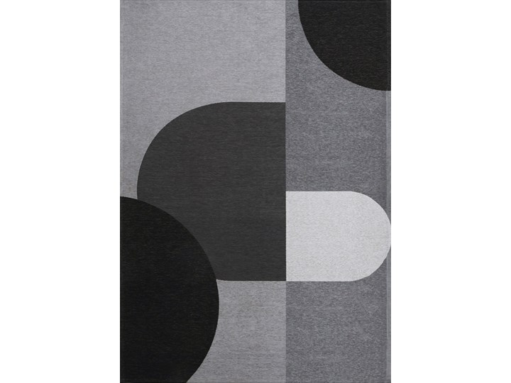 Dywan RENE GREY szary czarny nowoczesny łatwoczyszczący Poliester 160x230 cm 200x300 cm Bawełna Prostokątny Dywany Pomieszczenie Salon