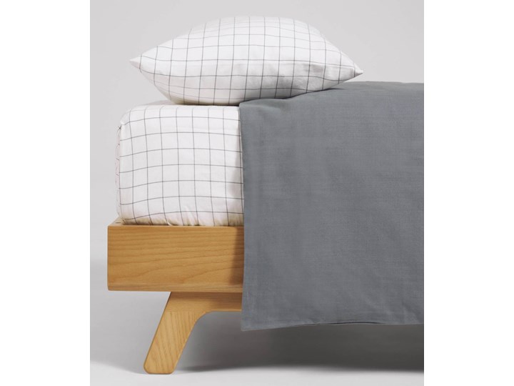 Pościel Alay 60x120 cm biało-szara Bawełna Komplet pościeli Kolor Biały