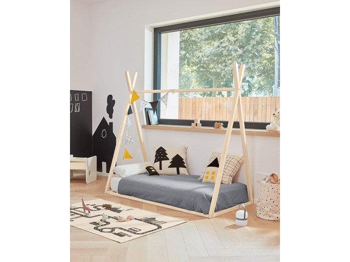 Pościel Alay 60x120 cm biało-szara Kolor Szary Komplet pościeli Bawełna Kolor Biały