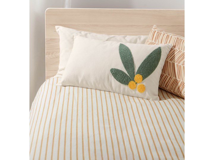 Komplet Ghia przescieradlo poszewka na koldre i poduszke bawelna GOTS paski 60 x 120 cm 60x120 cm Kategoria Komplety pościeli Komplet pościeli Kolor Biały