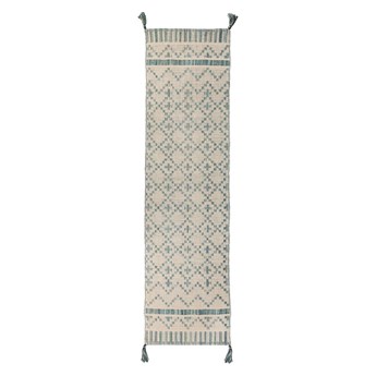 Beżowo-niebieski bawełniany chodnik Flair Rugs Leela, 60x200 cm