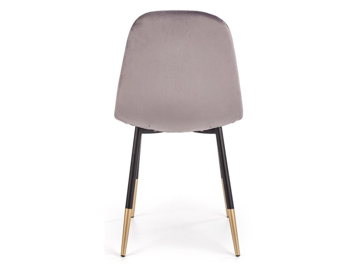 Krzesło K379 VELVET szare HALMAR Szerokość 45 cm Tworzywo sztuczne Tkanina Metal Stal Wysokość 88 cm Głębokość 48 cm Drewno Welur Tapicerowane Styl Rustykalny