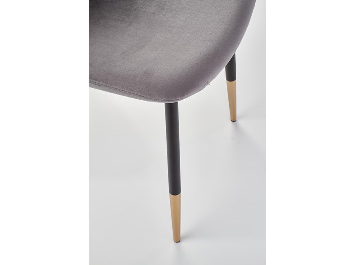 Krzesło K379 VELVET szare HALMAR Tworzywo sztuczne Drewno Stal Głębokość 48 cm Tapicerowane Welur Tkanina Wysokość 88 cm Metal Szerokość 45 cm Styl Rustykalny