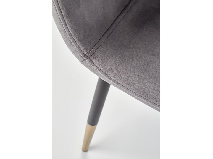 Krzesło K379 VELVET szare HALMAR Stal Metal Głębokość 48 cm Welur Tworzywo sztuczne Drewno Tkanina Wysokość 88 cm Kolor Szary Tapicerowane Szerokość 45 cm Styl Rustykalny