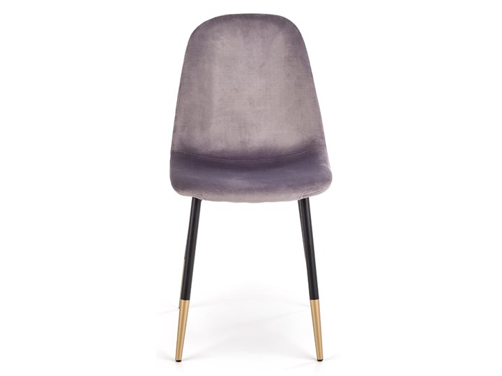 Krzesło K379 VELVET szare HALMAR Szerokość 45 cm Stal Tworzywo sztuczne Metal Głębokość 48 cm Wysokość 88 cm Drewno Tkanina Tapicerowane Welur Styl Glamour