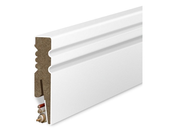 Listwa Przypodłogowa MDF Gładka D-LINE - BIAŁA - uniwersalny - Biały D-LINE