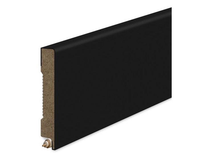 Listwa Przypodłogowa MDF Gładka - CZARNA - uniwersalny - Czarny Wysokość 6 cm Kategoria Listwy przypodłogowe