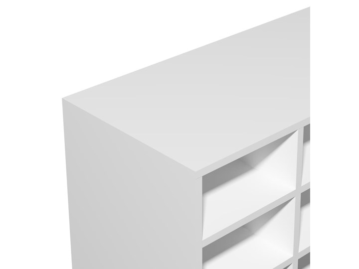 vidaXL Szafka na buty, płyta wiórowa, 92x30x67,5 cm, biała Kolor Biały Płyta laminowana Płyta meblowa Płyta MDF Kategoria Szafki i regały
