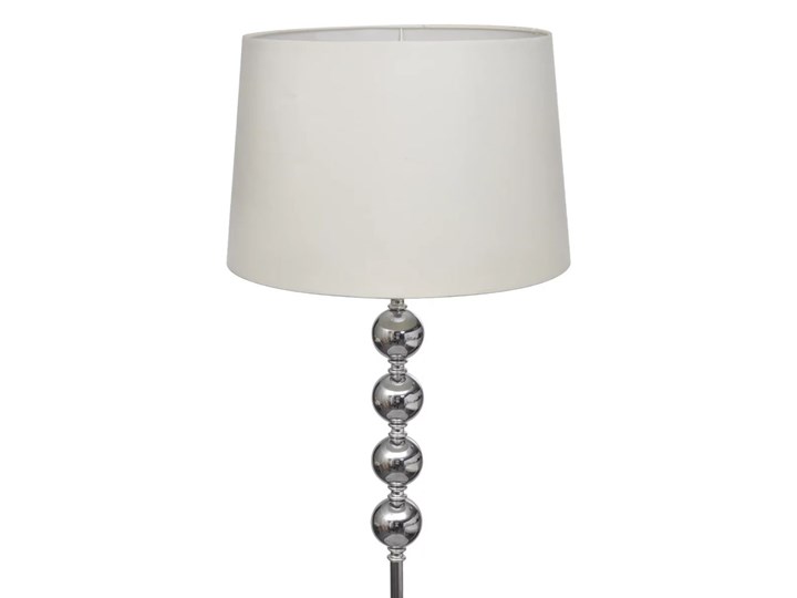 vidaXL Lampa podłogowa z 4 dekoracyjnymi kulami, wysoka, biała Lampa z abażurem Tkanina Lampa dekoracyjna Kolor Biały