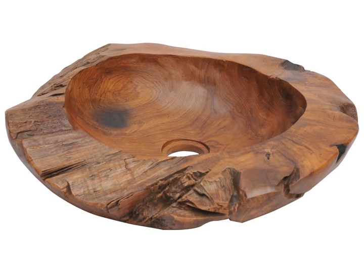 vidaXL Umywalka z drewna tekowego, 45 cm Drewno Kategoria Umywalki