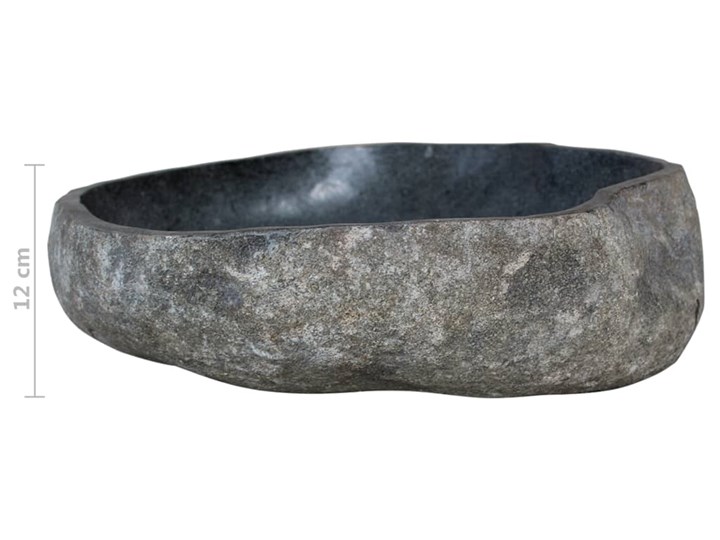 vidaXL Umywalka z kamienia rzecznego, owalna, 30-37 cm Kamień naturalny Owalne Kategoria Umywalki