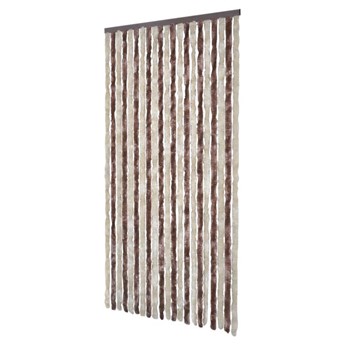 vidaXL Zasłona przeciwko owadom, beż i jasny brąz, 100x220 cm, szenil