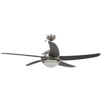 vidaXL Wentylator sufitowy z lampą, 128 cm, brązowy