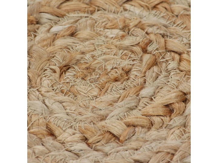 vidaXL Dywan pleciony z juty, 120 cm, okrągły Dywany 120x120 cm Juta Dywany sznurkowe Kolor Beżowy
