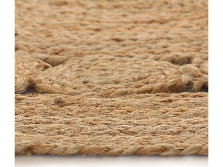 vidaXL Dywan pleciony z juty, 120 cm, okrągły Juta Dywany sznurkowe 120x120 cm Dywany Pomieszczenie Przedpokój