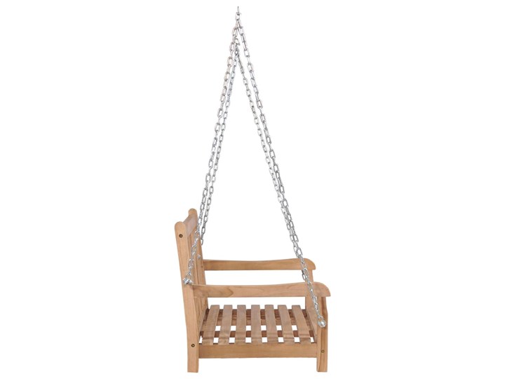 vidaXL Huśtawka ogrodowa, lite drewno tekowe, 120x60x57,5 cm, brązowa Kolor Beżowy Typ Huśtawka ze stelażem