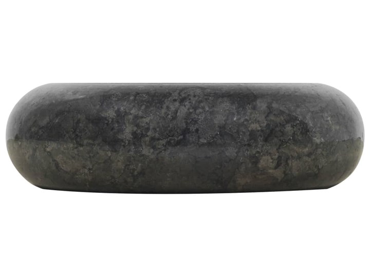 vidaXL Umywalka, 40 x 12 cm, marmurowa, czarna Szerokość 40 cm Kolor Czarny Okrągłe Kamień naturalny Nablatowe Kategoria Umywalki