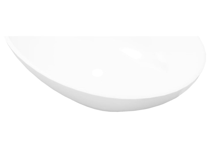 vidaXL Luksusowa ceramiczna umywalka, owalna, biała, 40 x 33 cm Szerokość 40 cm Ceramika Owalne Kolor Biały