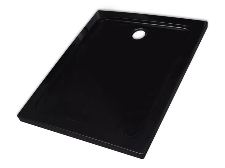 vidaXL Brodzik prysznicowy prostokątny, ABS, czarny, 80 x 100 cm Wymiary 80x100 cm
