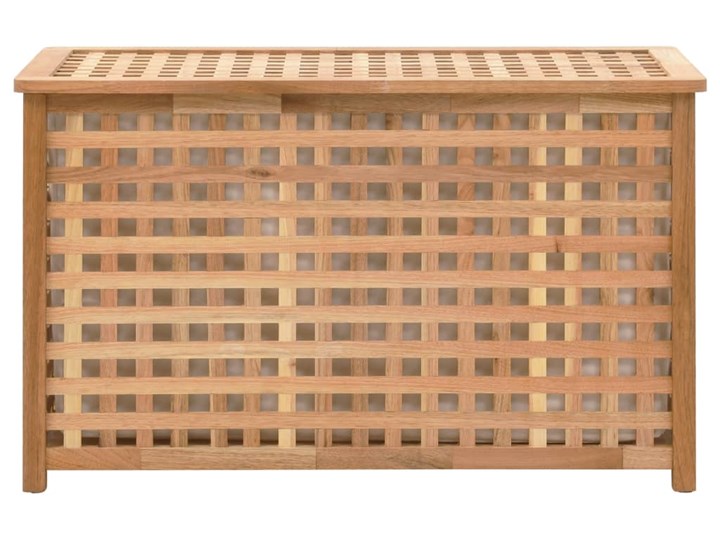 vidaXL Skrzynia na pranie, 77,5x37,5x46,5 cm, lite drewno orzechowe Tkanina Kategoria