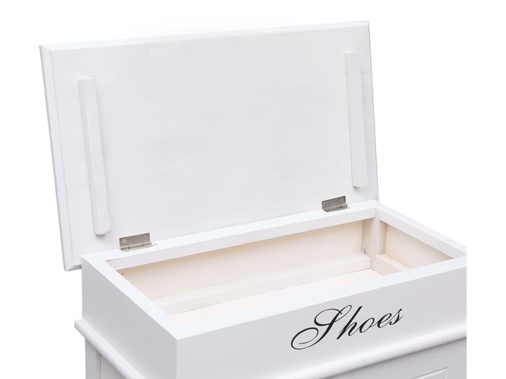 vidaXL Szafka na buty, biała, 50 x 28 x 98 cm, drewno paulownia Płyta MDF Płyta laminowana Pomieszczenie Przedpokój