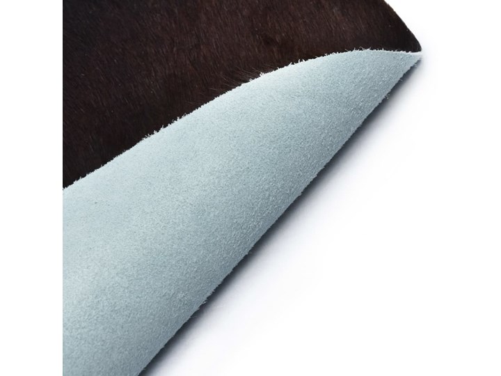 vidaXL Dywan z krowiej skóry, czarny, 150x170 cm Skóra Dywany Nieregularny Kolor Szary Kategoria Dywany