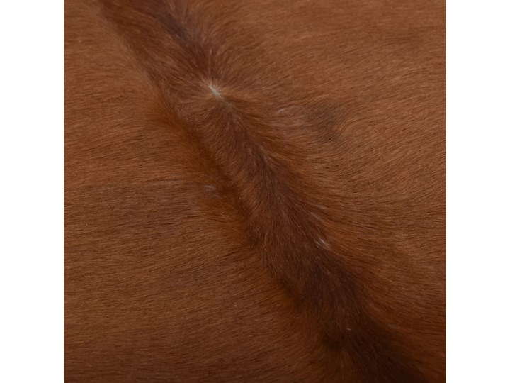 vidaXL Dywan z krowiej skóry, brązowo-biały, 150x170 cm Dywany Nieregularny Skóra Pomieszczenie Salon