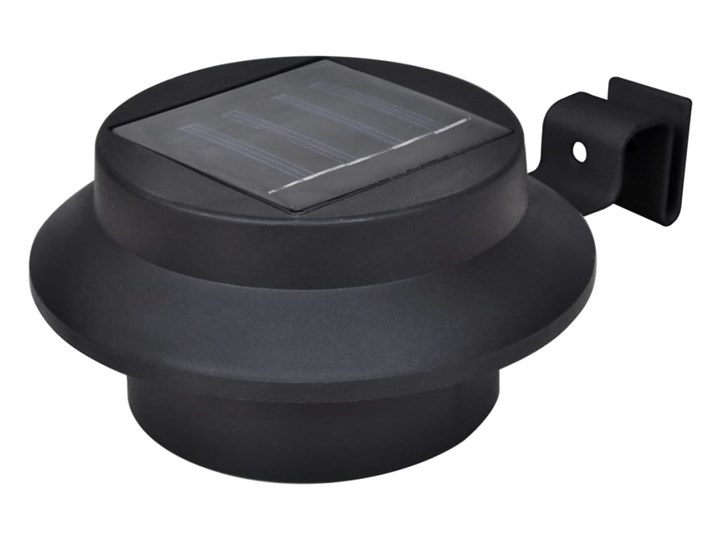 vidaXL Solarne lampy ogrodzeniowe LED, 12 szt., czarne Lampa LED Lampa solarna Kolor Czarny Kategoria Lampy ogrodowe