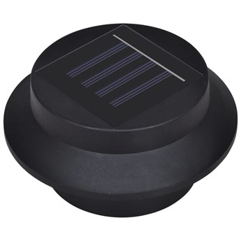vidaXL Solarne lampy ogrodzeniowe LED, 12 szt., czarne