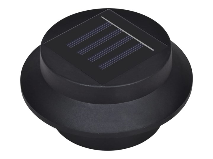 vidaXL Solarne lampy ogrodzeniowe LED, 12 szt., czarne Kolor Czarny Lampa solarna Lampa LED Kategoria Lampy ogrodowe