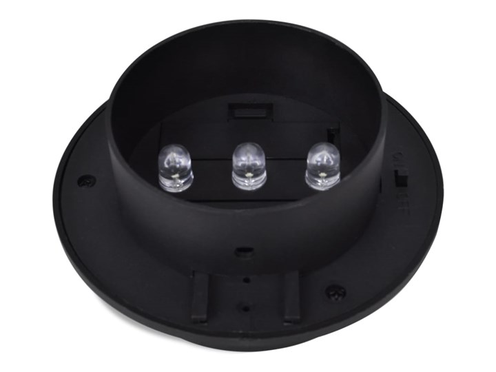 vidaXL Solarne lampy ogrodzeniowe LED, 12 szt., czarne Lampa LED Lampa solarna Kategoria Lampy ogrodowe