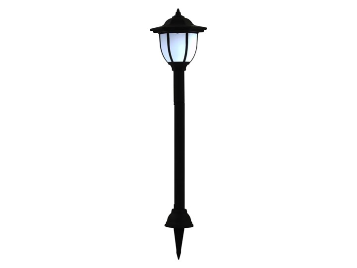 vidaXL Lampy solarne do ogrodu, 6 szt., LED, czarne Lampa solarna Lampa LED Kolor Czarny Kategoria Lampy ogrodowe