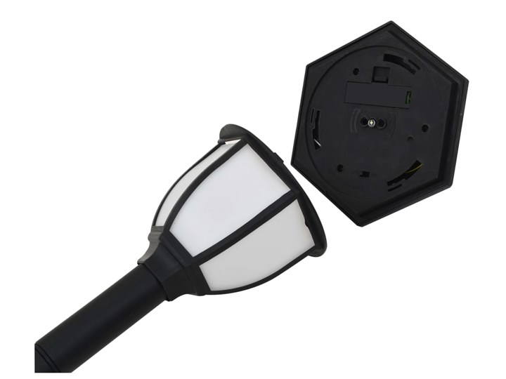 vidaXL Lampy solarne do ogrodu, 6 szt., LED, czarne Lampa LED Lampa solarna Kolor Czarny Kategoria Lampy ogrodowe