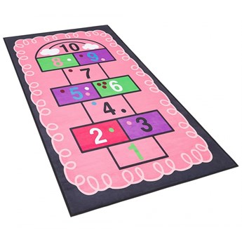 Dywan dziecięcy gra w klasy 80 x 150 cm różowy HONAZ kod: 4251682241106