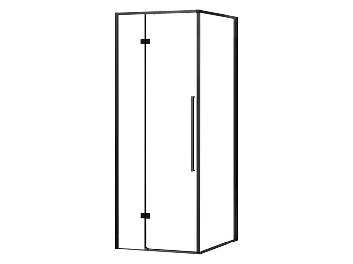 KABI Kabina prysznicowa Largo 90x90 LEWA, kwadratowa, czarny mat