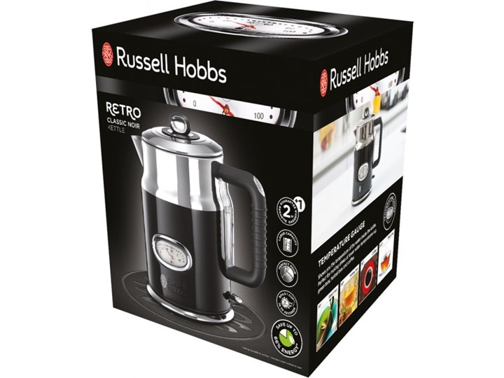 Russell Hobbs 21671-70 Retro Classic Noir Stal Pojemność 1,7 l