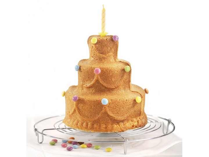 Birkmann Happy Birthday 3d Do ciasta Kategoria Formy i foremki Blacha Kolor Szary