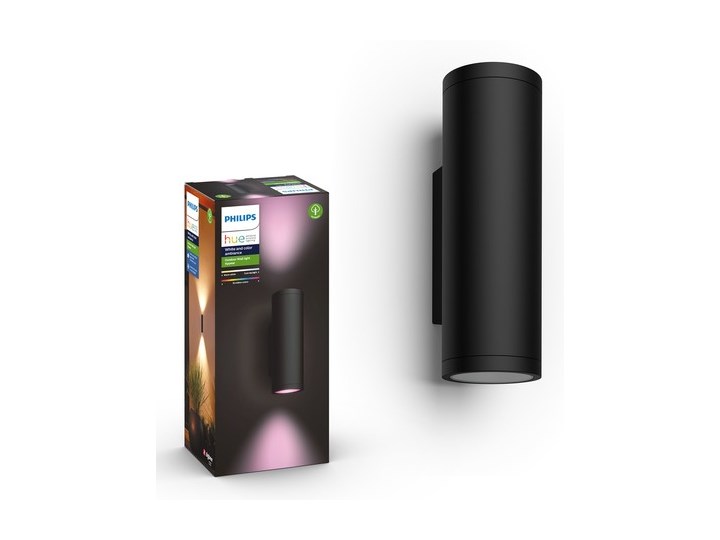 Philips Hue Appear kinkiet czarny 2x Kinkiet ogrodowy Kategoria Lampy ogrodowe