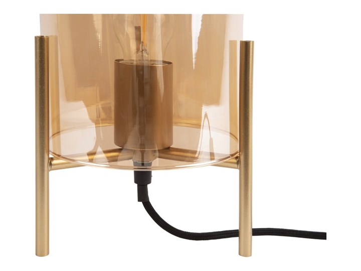 Szklana lampa stołowa w kolorze złota Leitmotiv Glass Bell Lampa z kloszem Wysokość 30 cm Styl Industrialny