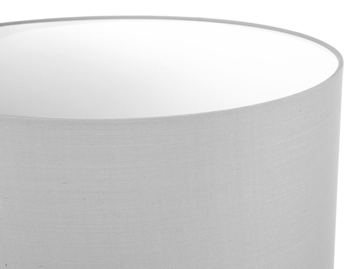 Beliani Lampa stojąca szara jasne drewno dębowe 142 cm trójnóg okrągły abażur nowoczesna Kategoria Lampy podłogowe Lampa z abażurem Lampa sztalugowa Styl Skandynawski
