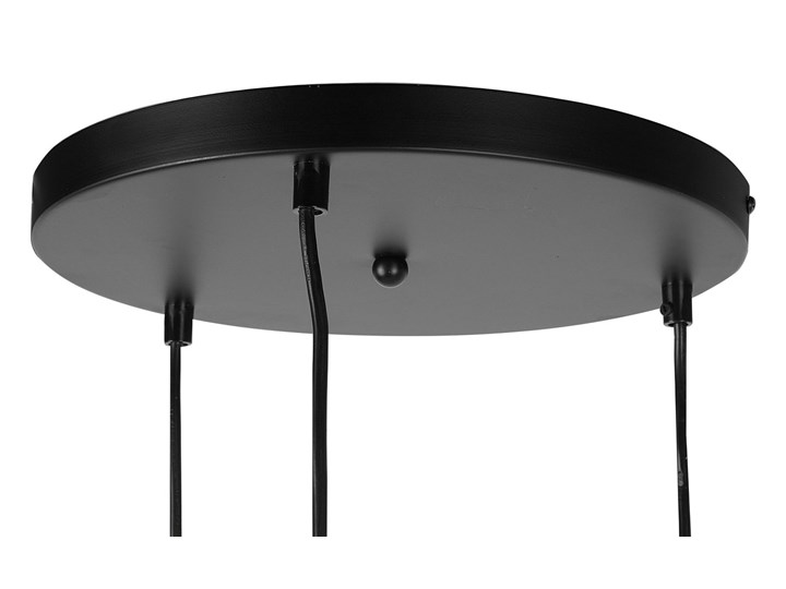 Lampa sufitowa przezroczysta szklana 118 cm miedziany akcent 3 klosze kształt kropli nowoczesna Żarówka na kablu Metal Szkło Styl Nowoczesny