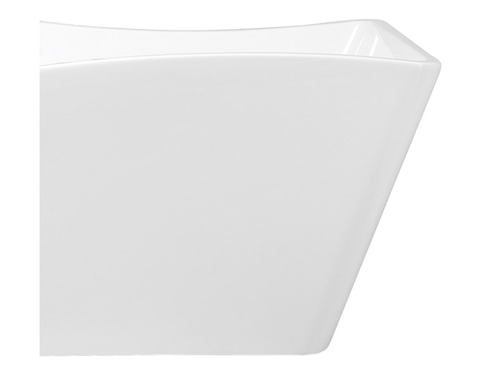 Wanna wolnostojąca biała akrylowa 170 x 78 cm system przelewowy prostokątna glamour Wolnostojące Symetryczne Stal Długość 170 cm Kolor Biały