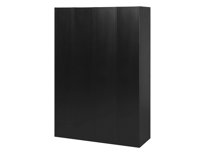 Szafa ubraniowa czarna metalowa 120 x 45 x 180 cm 4 x podwójne drzwi na kluczyk z półkami Pomieszczenie Biuro i pracownia Kolor Czarny