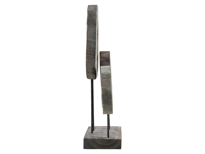 Dekoracja ozdoba figurka szara do salonu na kominek na okno Metal Drewno Kategoria Figury i rzeźby