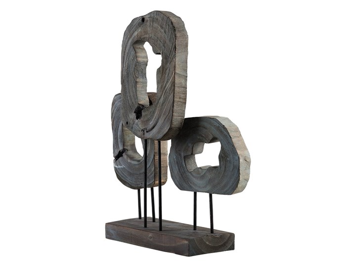 Dekoracja ozdoba figurka szara do salonu na kominek na okno Drewno Kategoria Figury i rzeźby Metal Kolor Szary