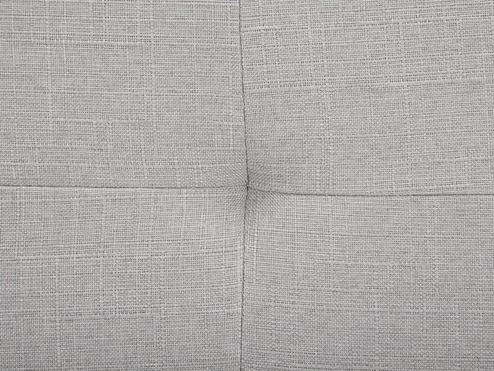 Łóżko jasnoszare tapicerowane 160 x 200 cm ze stelażem pikowany zagłówek Łóżko tapicerowane Kategoria Łóżka do sypialni