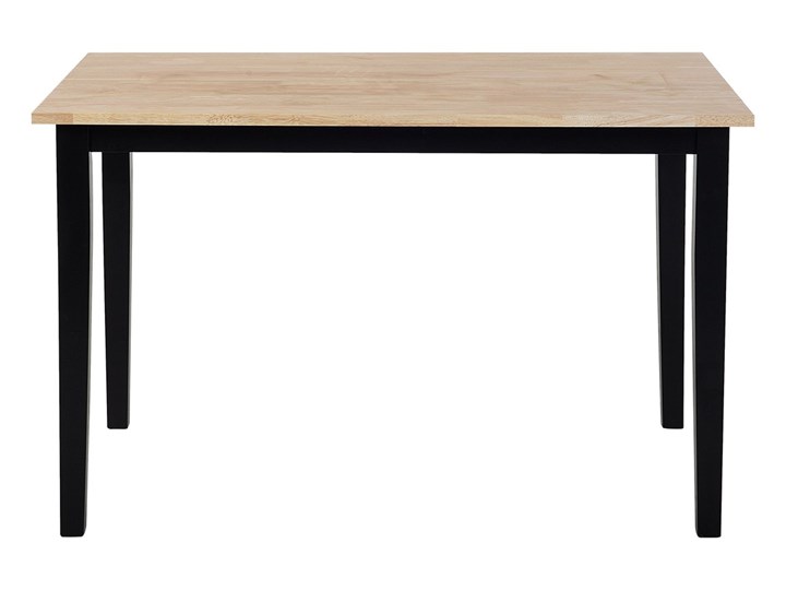 Beliani Zestaw mebli do jadalni 4-osobowy drewniany czarny stół 120 x 75 cm 4 krzesła nowoczesny