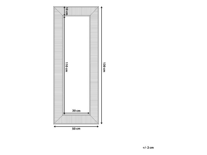Lustro ścienne wiszące złote 50 x 130 cm dekoracyjne Pomieszczenie Przedpokój Prostokątne Lustro z ramą Kategoria Lustra