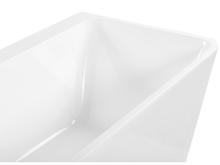 Wanna biała akrylowa 170 x 80 cm system przelewowy prostokątna minimalistyczny design Symetryczne Kolor Biały